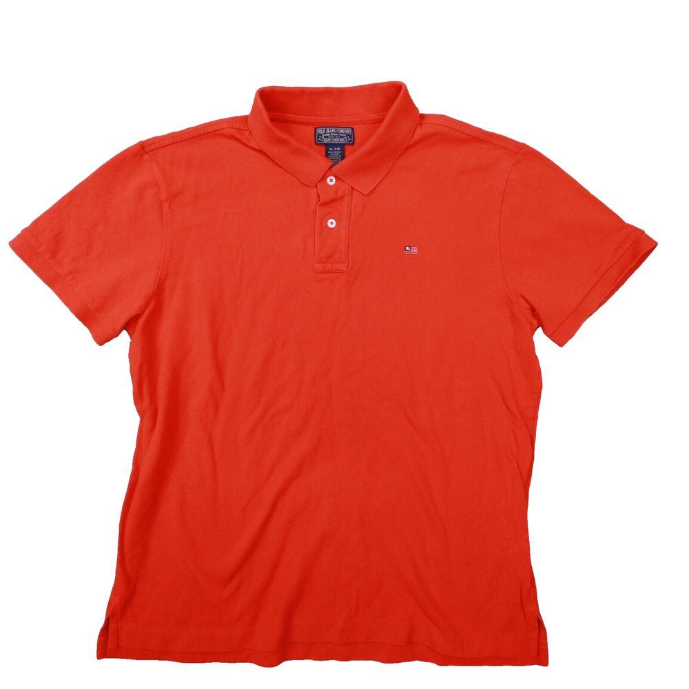 Ralph Lauren Polo Jeans Co. Orange Short Sleeve Polo Shirt size XL‎